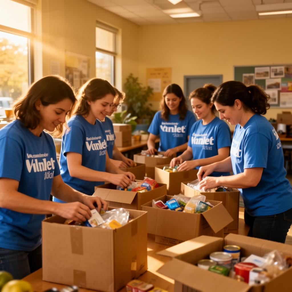 Team volunteering in the community